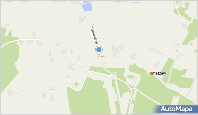 Tomaszew gmina Lisków, Tomaszew, mapa Tomaszew gmina Lisków