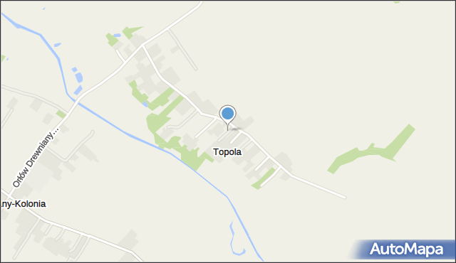 Topola gmina Izbica, Topola, mapa Topola gmina Izbica