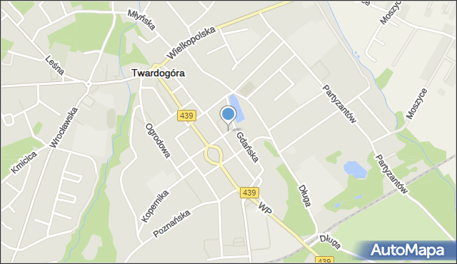 Twardogóra, Toruńska, mapa Twardogóra