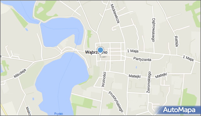 Wąbrzeźno, Toruńska, mapa Wąbrzeźno