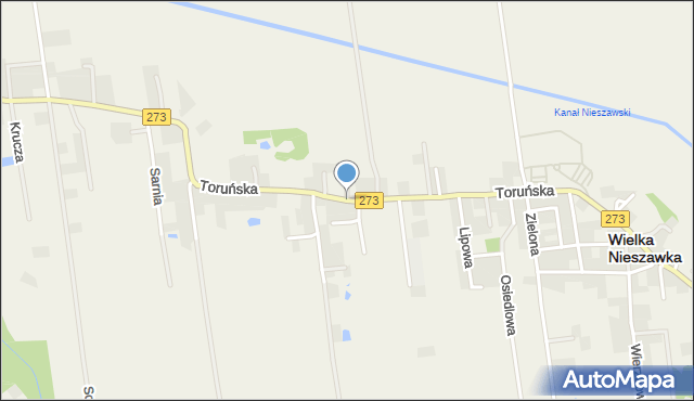 Wielka Nieszawka, Toruńska, mapa Wielka Nieszawka