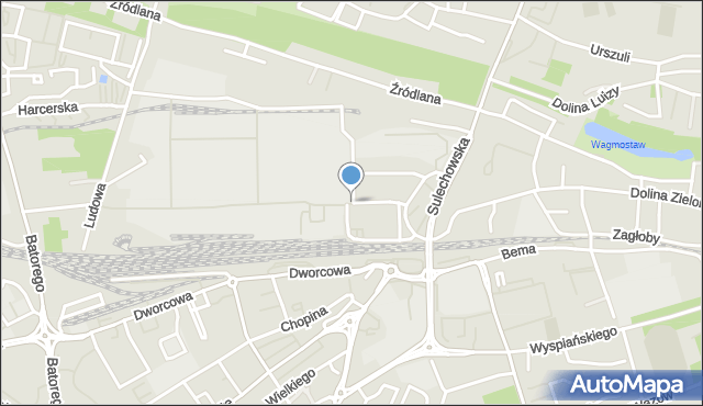 Zielona Góra, Towarowa, mapa Zielona Góra