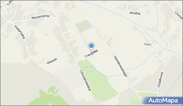 Balin gmina Chrzanów, Traugutta Romualda, gen., mapa Balin gmina Chrzanów