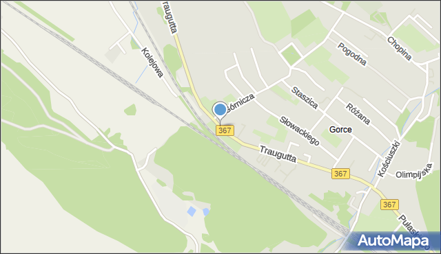Boguszów-Gorce, Traugutta Romualda, gen., mapa Boguszów-Gorce
