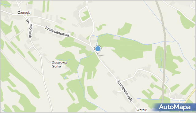 Bucze gmina Brzesko, Trakt Szczepanowski, mapa Bucze gmina Brzesko