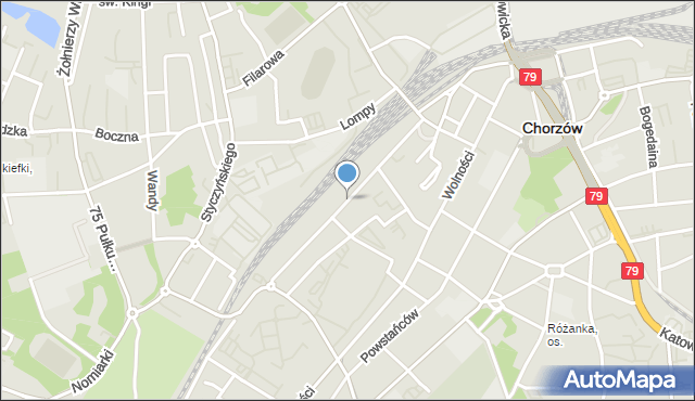 Chorzów, Truchana Władysława, mapa Chorzów