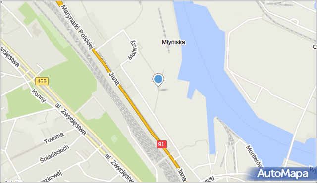 Gdańsk, Traserów, mapa Gdańska
