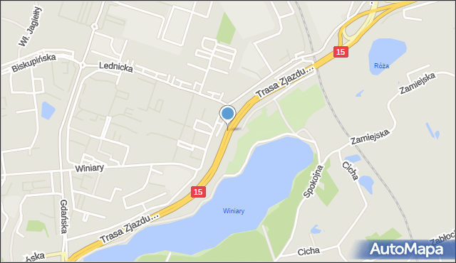 Gniezno, Trasa Zjazdu Gnieźnieńskiego, mapa Gniezna
