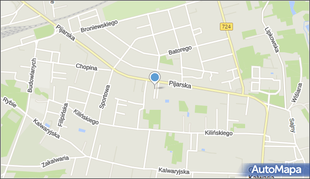 Góra Kalwaria, Traugutta Romualda, gen., mapa Góra Kalwaria