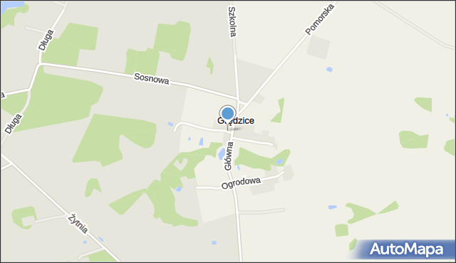 Grędzice gmina Ciechanów, Trzech Stawów, mapa Grędzice gmina Ciechanów