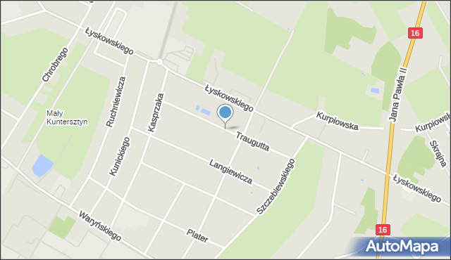 Grudziądz, Traugutta Romualda, gen., mapa Grudziądza