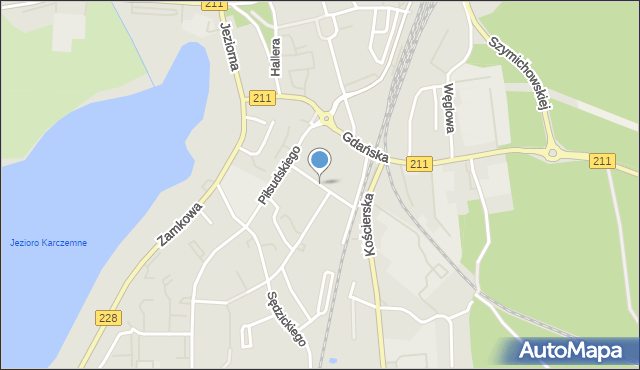 Kartuzy, Tredera Franciszka, mapa Kartuzy