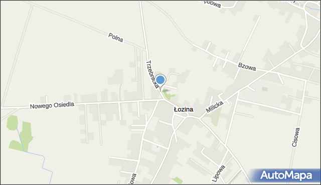 Łozina, Trzebnicka, mapa Łozina