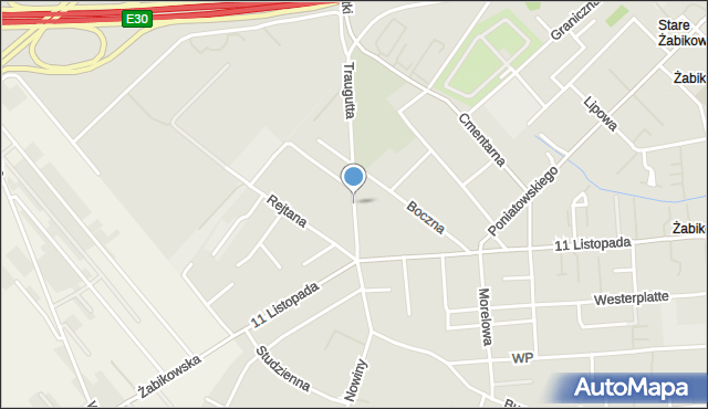 Luboń powiat poznański, Traugutta Romualda, gen., mapa Luboń powiat poznański