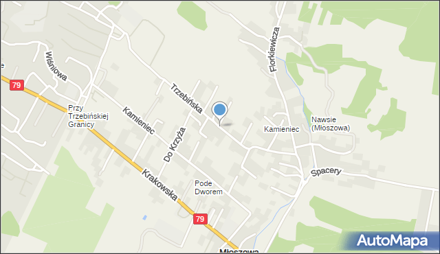 Młoszowa, Trzebińska, mapa Młoszowa