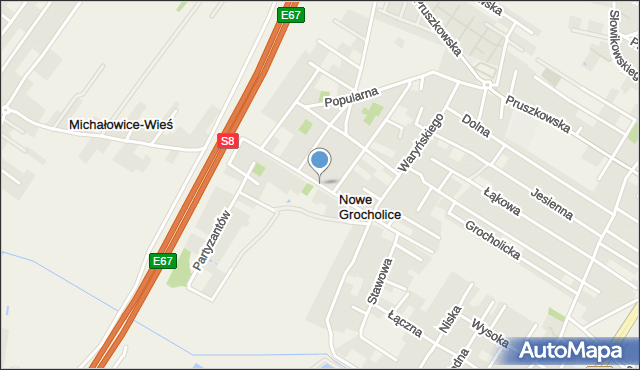 Nowe Grocholice, Trakt Grocholicki, mapa Nowe Grocholice
