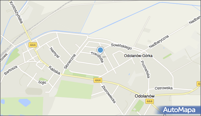 Odolanów powiat ostrowski, Traugutta Romualda, gen., mapa Odolanów powiat ostrowski