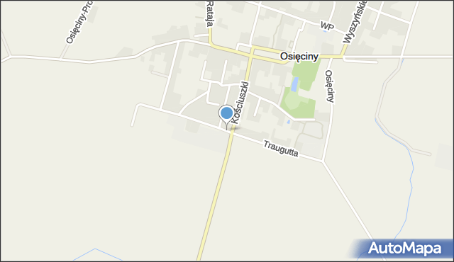 Osięciny, Traugutta Romualda, gen., mapa Osięciny