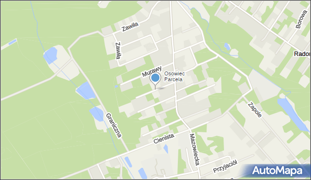 Osowiec gmina Żabia Wola, Trawiasta, mapa Osowiec gmina Żabia Wola