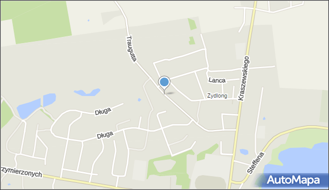 Pasłęk, Traugutta Romualda, gen., mapa Pasłęk