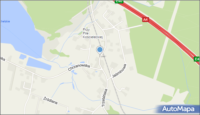 Piła Kościelecka, Trzebińska, mapa Piła Kościelecka