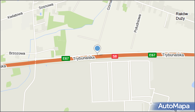 Piotrków Trybunalski, Trybunalska, mapa Piotrków Trybunalski