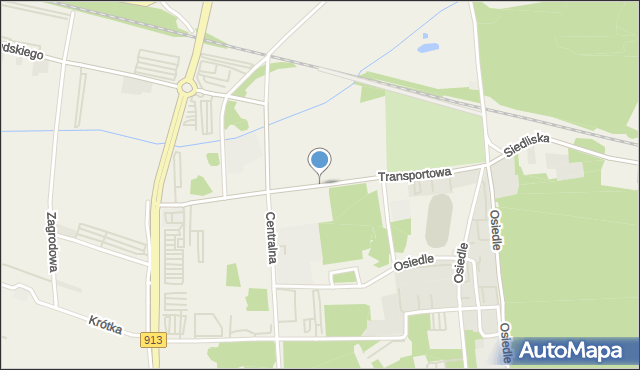 Pyrzowice, Transportowa, mapa Pyrzowice