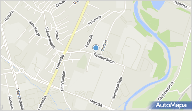 Rzeszów, Trembeckiego Stanisława, mapa Rzeszów