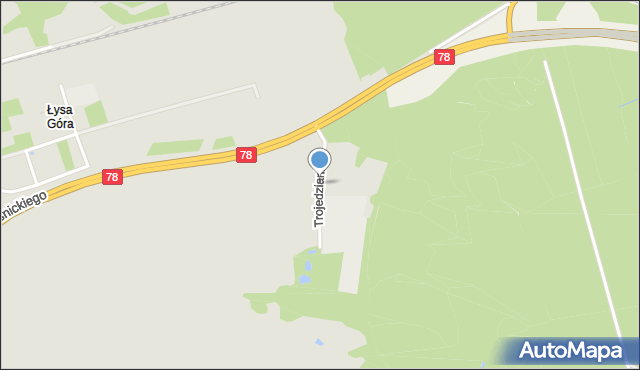 Siewierz, Trojedzianka, mapa Siewierz