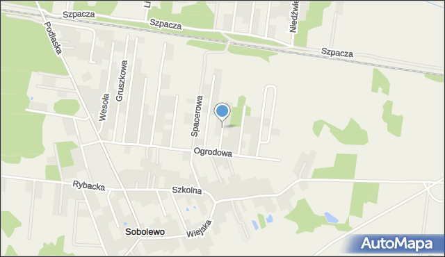 Sobolewo gmina Grabówka, Truskawkowa, mapa Sobolewo gmina Grabówka