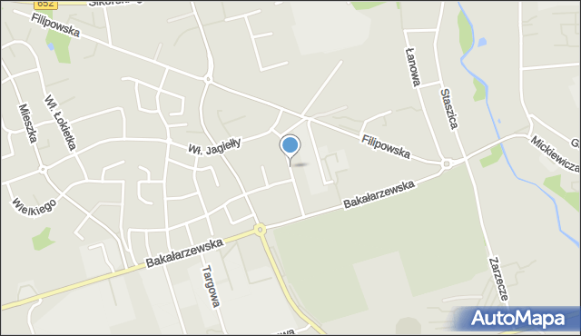 Suwałki, Traktorzystów, mapa Suwałk