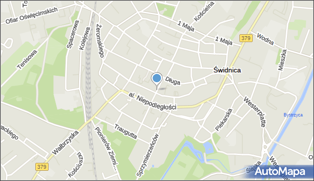 Świdnica, Trybunalska, mapa Świdnicy