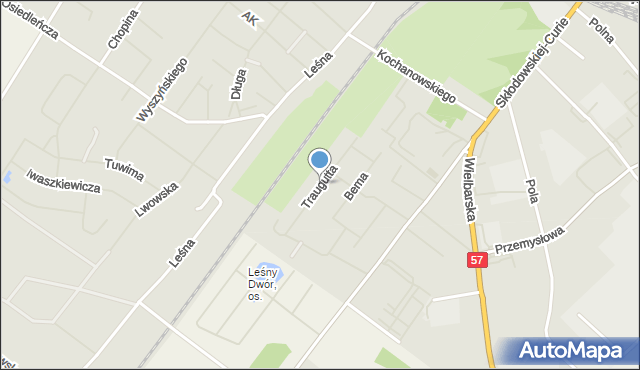 Szczytno, Traugutta Romualda, gen., mapa Szczytno