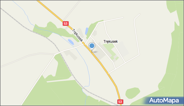 Trękusek, Trękusek, mapa Trękusek