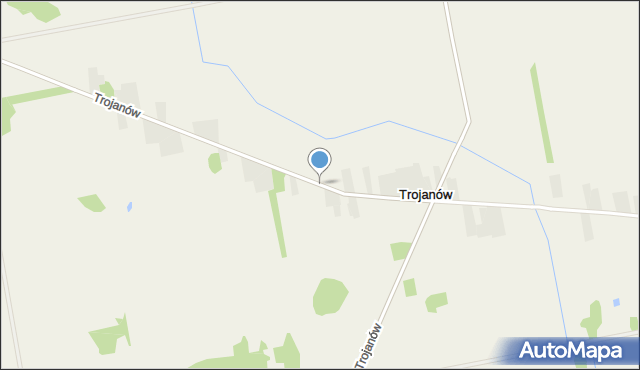 Trojanów gmina Mrozy, Trojanów, mapa Trojanów gmina Mrozy