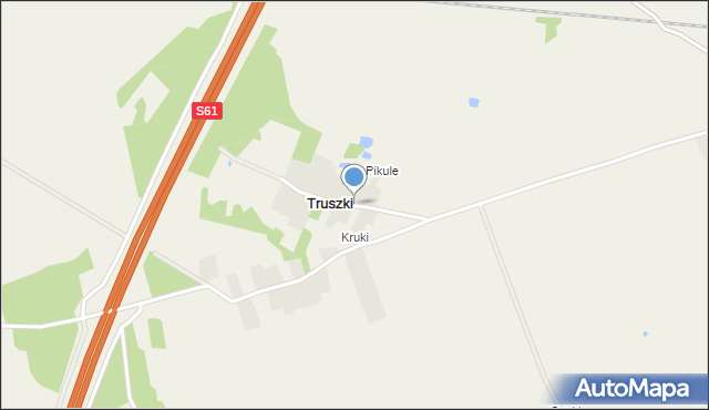 Truszki gmina Śniadowo, Truszki, mapa Truszki gmina Śniadowo