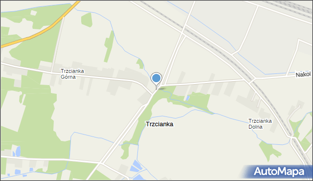 Trzcianka gmina Osiek, Trzcianka, mapa Trzcianka gmina Osiek