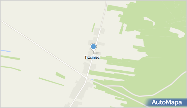 Trzciniec gmina Łaziska, Trzciniec, mapa Trzciniec gmina Łaziska