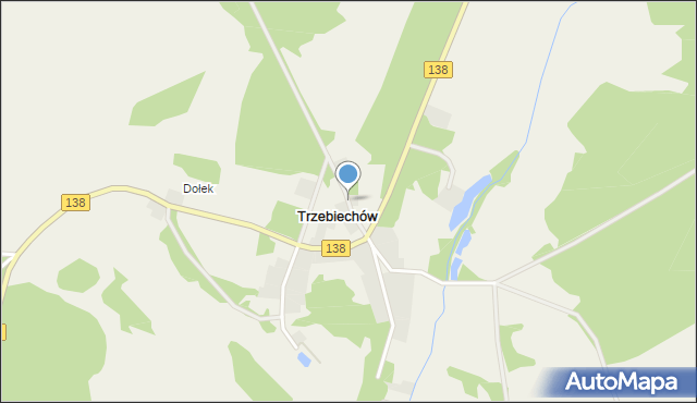 Trzebiechów gmina Maszewo, Trzebiechów, mapa Trzebiechów gmina Maszewo