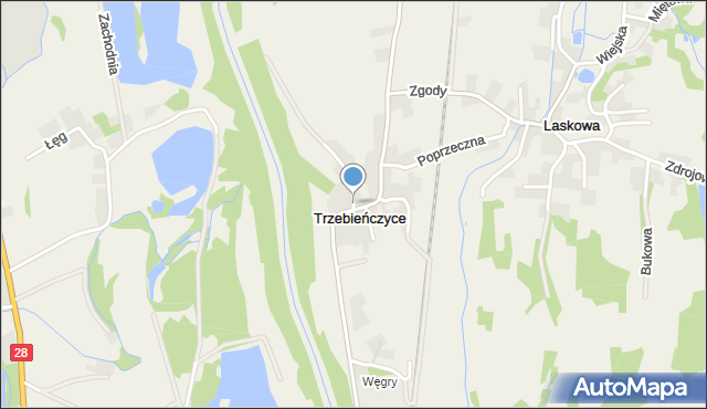 Trzebieńczyce, Trzebieńczyce, mapa Trzebieńczyce