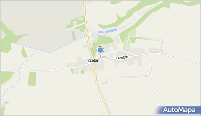 Trzebin gmina Człopa, Trzebin, mapa Trzebin gmina Człopa