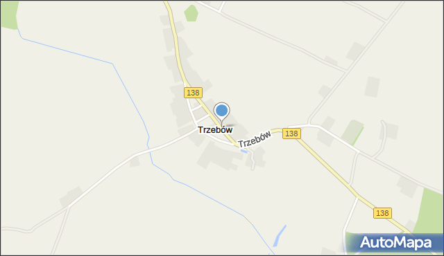 Trzebów gmina Sulęcin, Trzebów, mapa Trzebów gmina Sulęcin