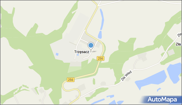 Trzęsacz gmina Dobrcz, Trzęsacz, mapa Trzęsacz gmina Dobrcz