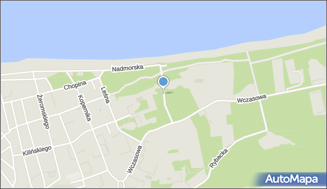 Ustka, Trakt Solidarności, mapa Ustka