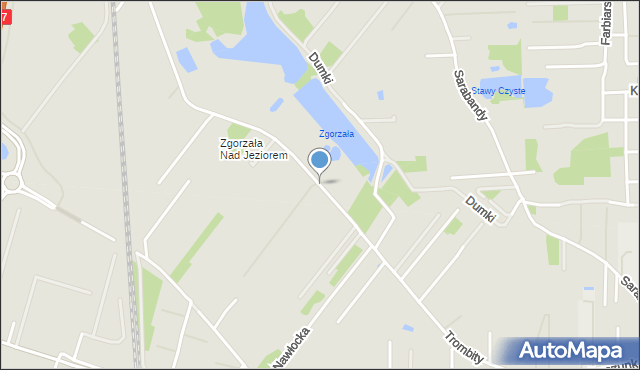 Warszawa, Trombity, mapa Warszawy