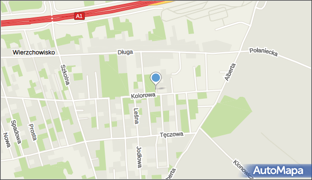 Wierzchowisko gmina Mykanów, Truskawkowa, mapa Wierzchowisko gmina Mykanów