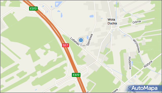 Wola Ducka, Trakt Lubelski, mapa Wola Ducka