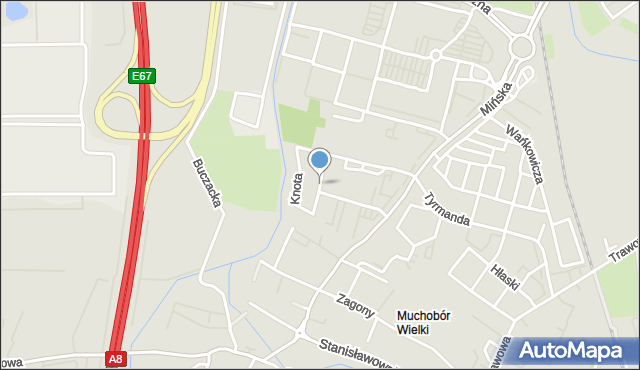 Wrocław, Trzebiatowskiego Włodzimierza, mapa Wrocławia