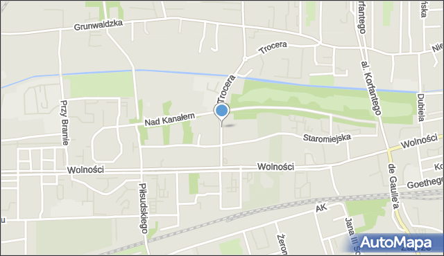 Zabrze, Trocera Dionizego, mapa Zabrza