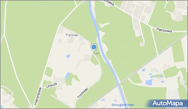 Zamość gmina Szubin, Trzciniec, mapa Zamość gmina Szubin